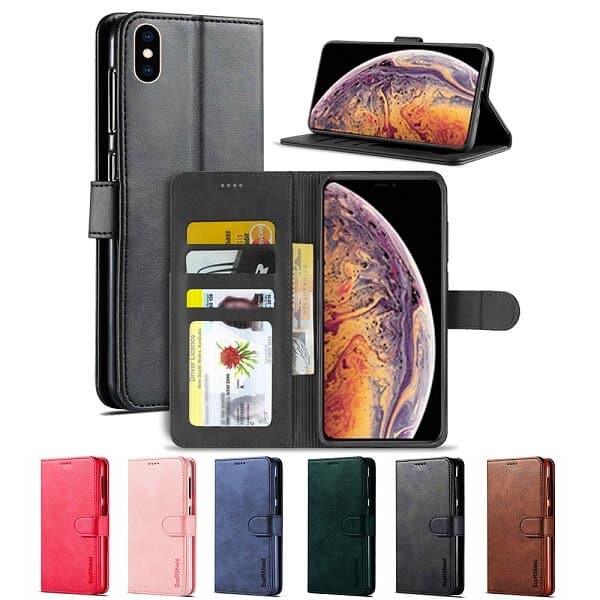 Apple iPhone XS Max SupRShield Wallet Leather Flip Magnetic Case Cover Apple iPhone XS Max SupRShield Wallet Leather Flip Magnetic Case Cover